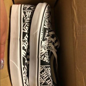White and Black vans